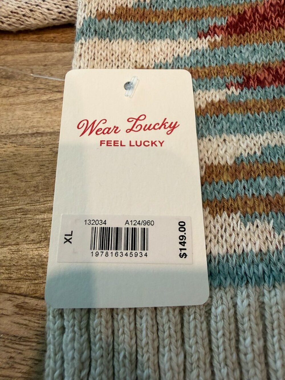 NWT Lucky Brand Southwestern Cardigan • XL • Cotton Knit • Boho Aztec Print - Picture 3 of 5